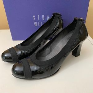 Stuart Weitzman 5.5 women black patent high heel